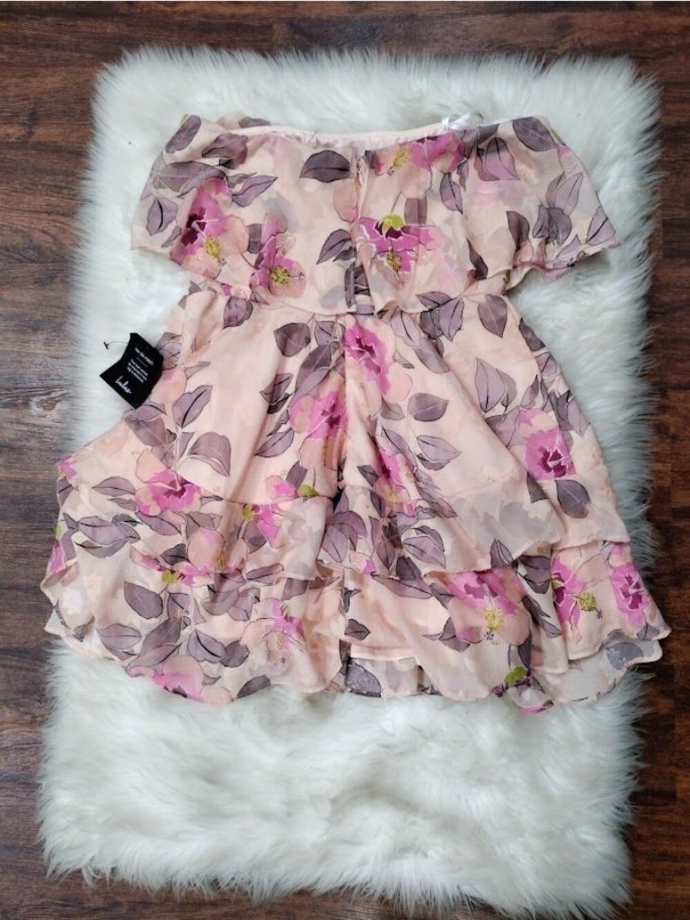 Lulus Perfect Paradise Dress M Whimsy Floral Fairy Garden Party Wedding Guest - Picture 4 of 11